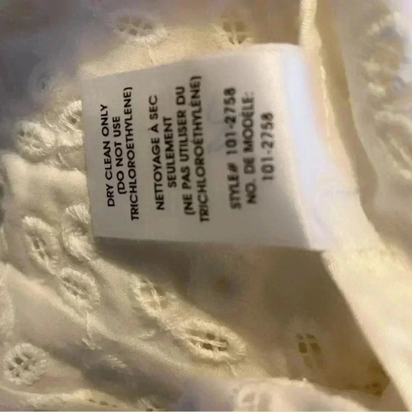 Nanette Lepore cream long sleeve one button two pocket eyelet blazer 10 - Picture 4 of 4